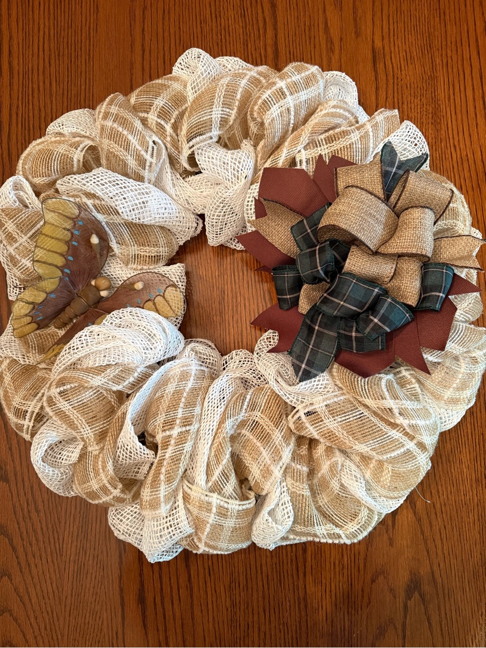 NEW Handmade Deco mesh Butterfly Wreath
